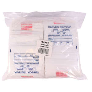 TABLET BAG 110X90 PRINT ENG/AFR 1000~