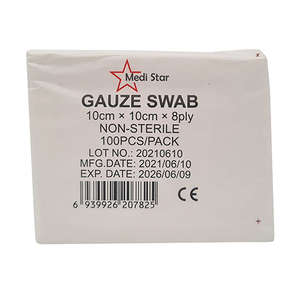 GAUZE N/S 10X10CM 8PLY MEDISTAR 100's
