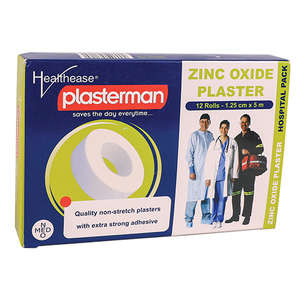 ZINC OXIDE TAPE 1.25CMX5 HEALTHEASE 12's