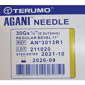 NEEDLE 30GX13MM TERUMO LIGHT YELLOW 100~