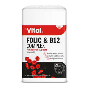 VITAL FOLIC & B12 COMPLEX TABS 60