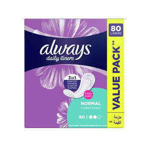 ALWAYS LINERS NORMAL SCENTED 80