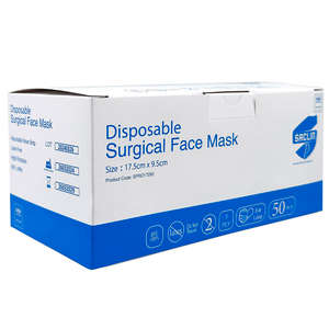 FACE MASK SACLIN DISPOSABLE SURGICAL 50