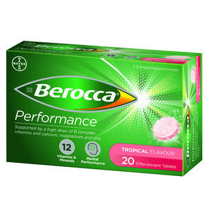 BEROCCA TROPICAL 20 EFFERVESCENT TABLETS