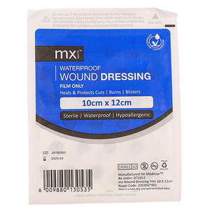 WOUND DRESSING MX FILM TRANSP 10X12CM 1