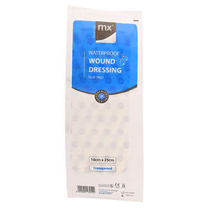 WOUND DRESSING MX FILM TRANSP 10X25CM 1