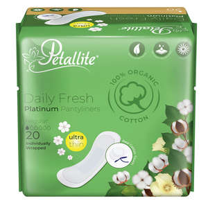 PETALLITE ORGANIC DAILY PANTYLINERS 20