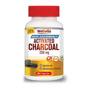 WELLVITA ACTIVATED CHARCOAL CAPSULES 30