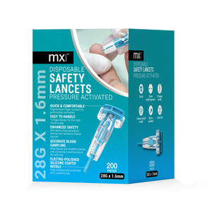 LANCET SAFETY MX 28G X 1.6MM 200's