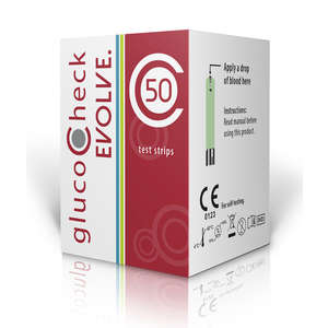 GLUCOCHECK EVOLVE GLUC TEST STRIPS 50's
