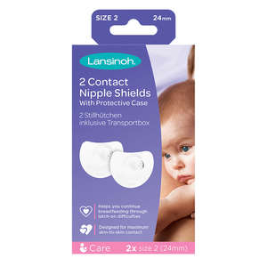 LANSINOH NIPPLE SHIELD 24MM X2 SHIELDS~