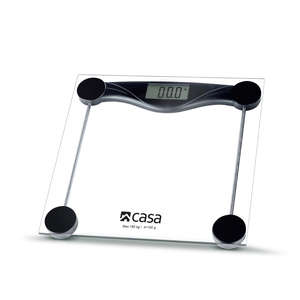CASA DIGITAL CLEAR GLASS BATHROOM SCALE