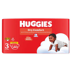 HUGGIES DRY COMFORT NO3 JUMBO 60 6-10KG