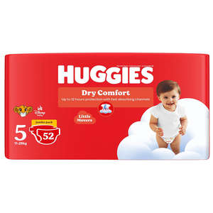 HUGGIES DRY COMFORT NO5 JUMBO 52 11-25KG