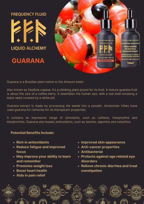 Frequency Fluid Liquid Alchemy Guarana Nootropic Botanical Extract 10ml