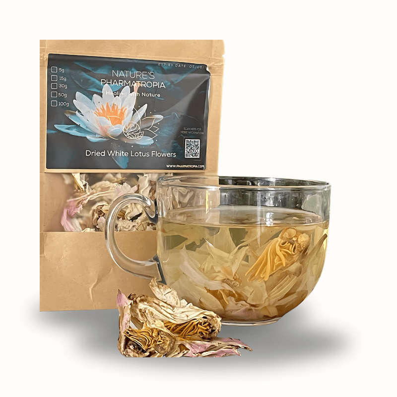 White Lotus Tea (Nymphaea Lotus) Whole Flowers