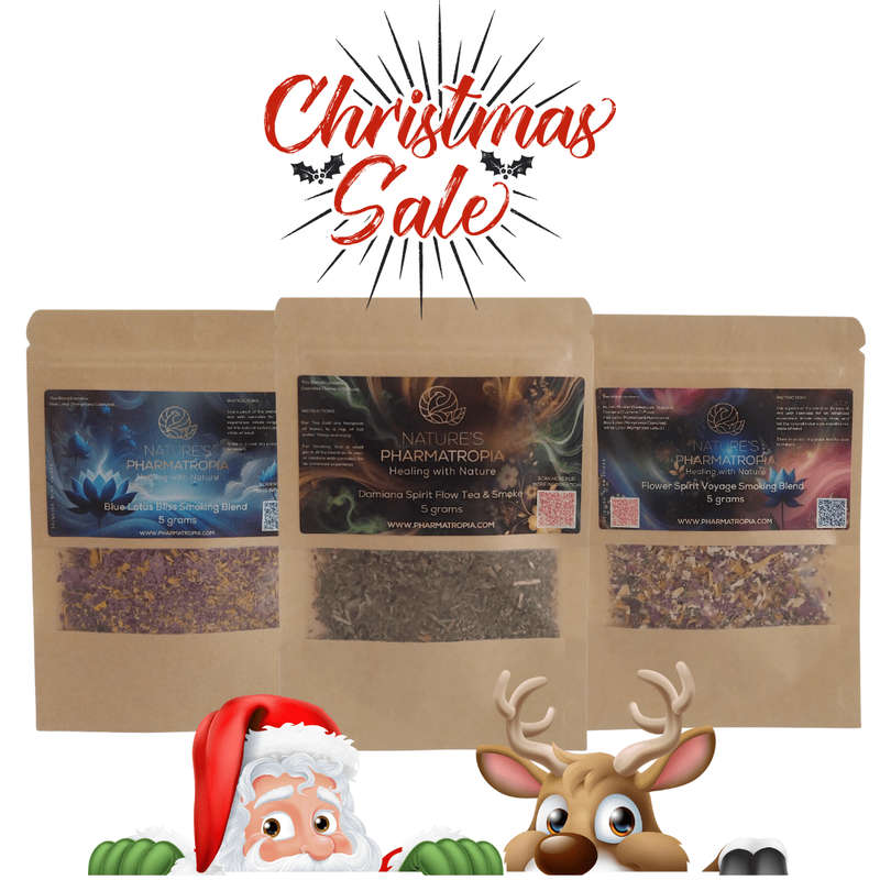 Christmas Combo - Smoking Blends Mix - Blue Lotus, Damiana, Flower Spirit (3 x 5g)