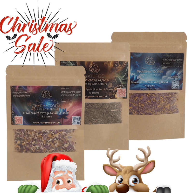 Christmas Combo - Smoking Blends Mix - Blue Lotus, Damiana, Flower Spirit (3 x 5g)