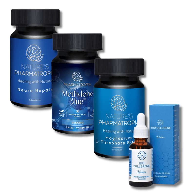Methylene Blue Cognitive Powerhouse Stack  NeuroRepair; Magnesium L-Threonate; C60