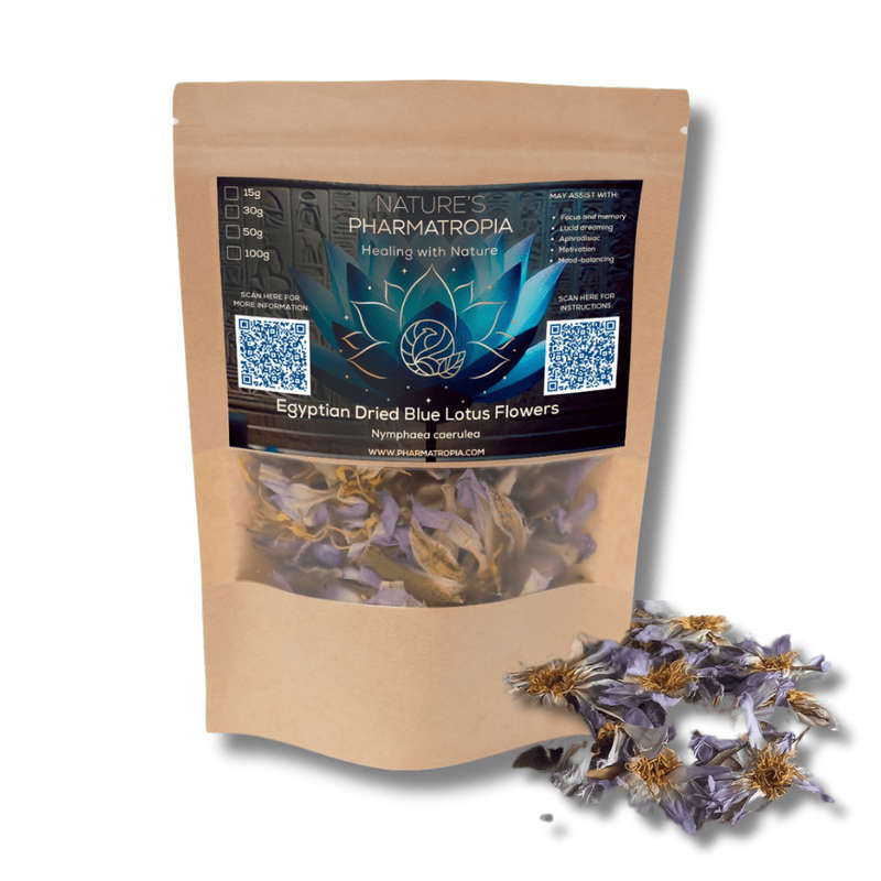 Egyptian Blue Lotus Tea (Nymphaea caerulea)  Whole Flowers