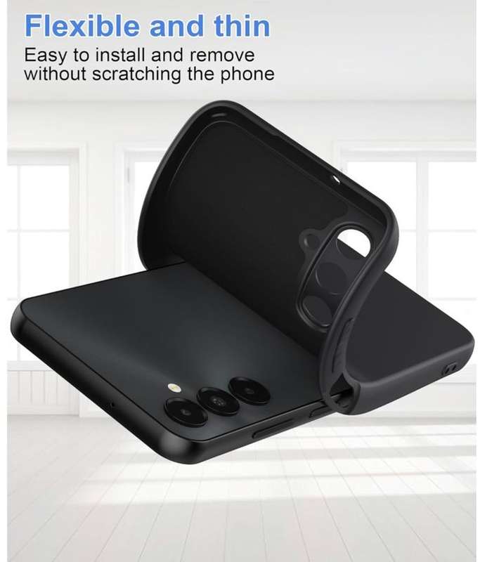 Cover For Samsung S24 FE - Silicone Cover For Samsung Galaxy S24 FE- Black