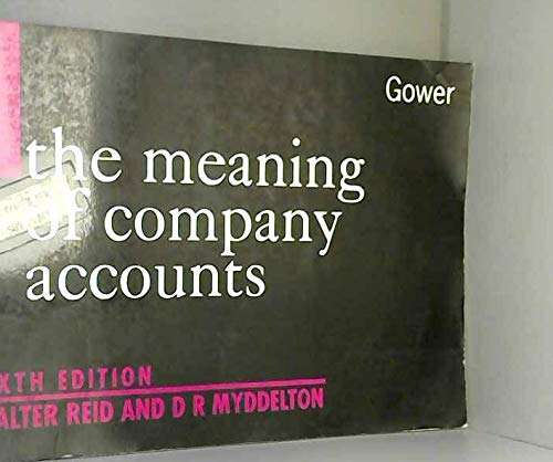 The Meaning Of Company Accounts