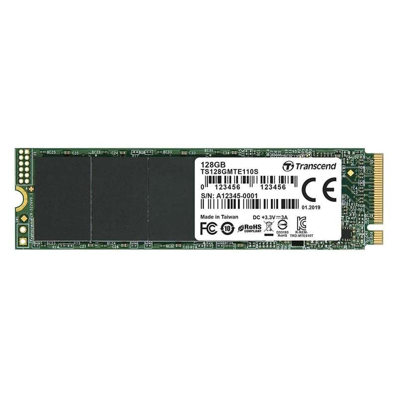 128GB Transcend MTE110S PCI-E M.2 2280 NVMe Solid State Drive