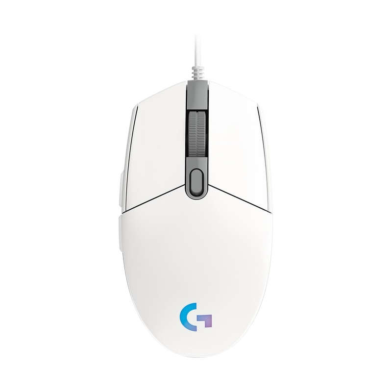 Logitech G102 LIGHTSYNC 8,000 DPI RGB White Wired Gaming Mouse