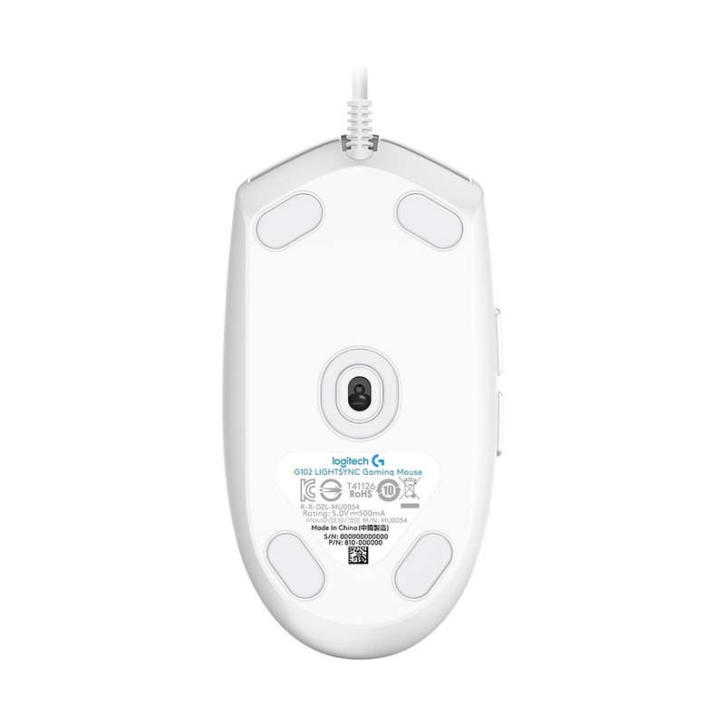 Logitech G102 LIGHTSYNC 8,000 DPI RGB White Wired Gaming Mouse