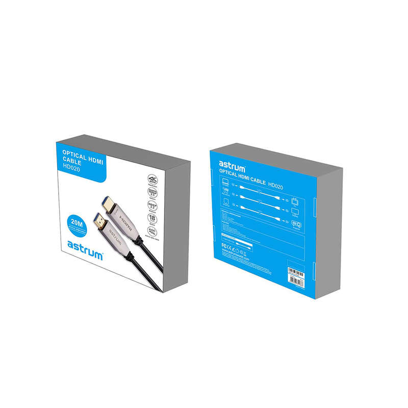 Astrum HD020 20m 2.0V 4K 60Hz Optical Fibre HDMI Cable