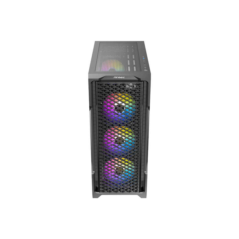Antec ARGB Mesh Windowed Tempered Glass Black ATX Mid-Tower Desktop Chassis