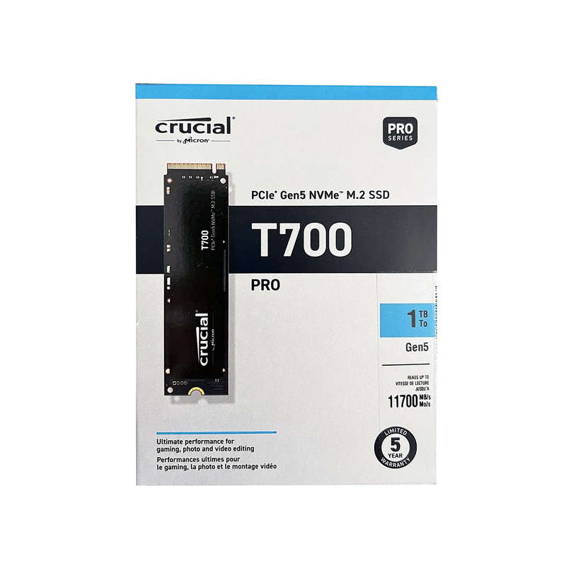1TB Crucial T700 M.2 2280 PCIe 5.0 NVMe Solid State Drive