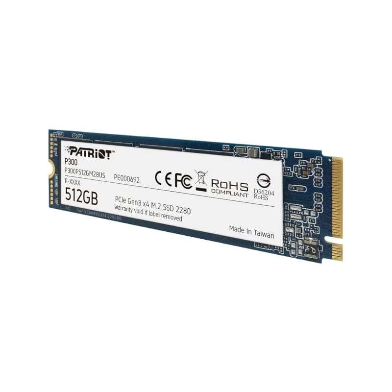 512GB Patriot P300 M.2 PCIe NVMe SSD