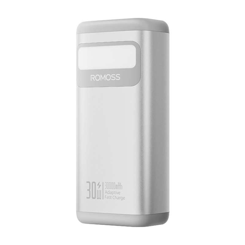 Romoss PMT30 30000mAh 30W Fast Charge Power Bank  Silver