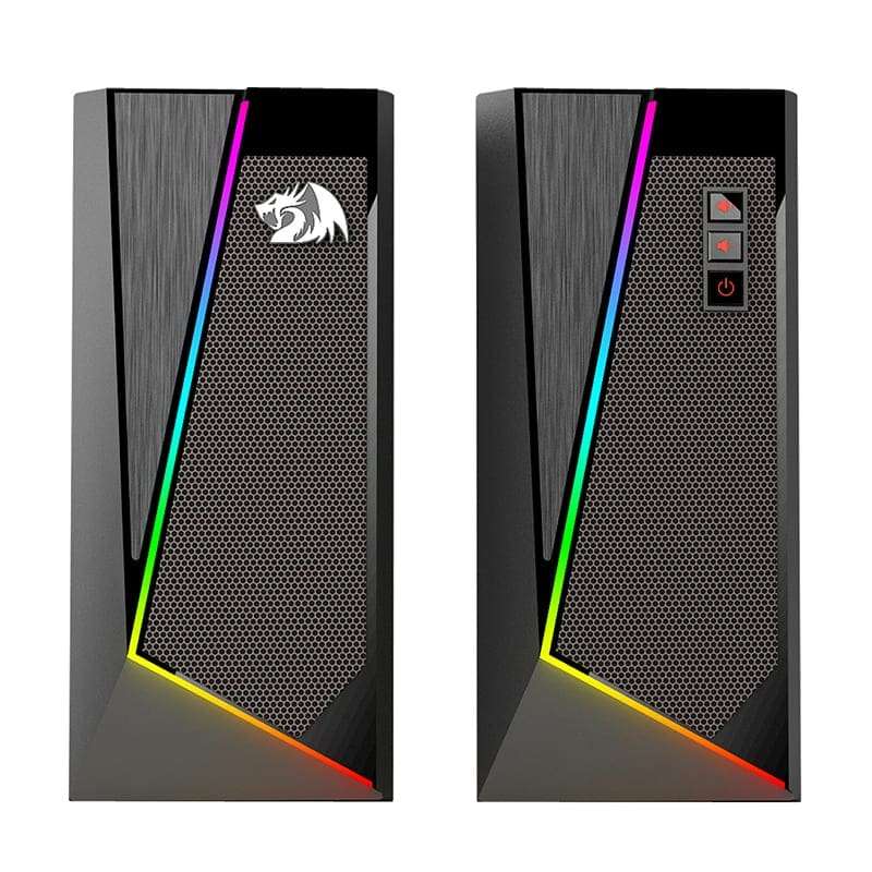 REDRAGON 2.0 Satellite Speaker ANVIL 2 x 3W RGB USB | Aux Gaming Speaker - Black