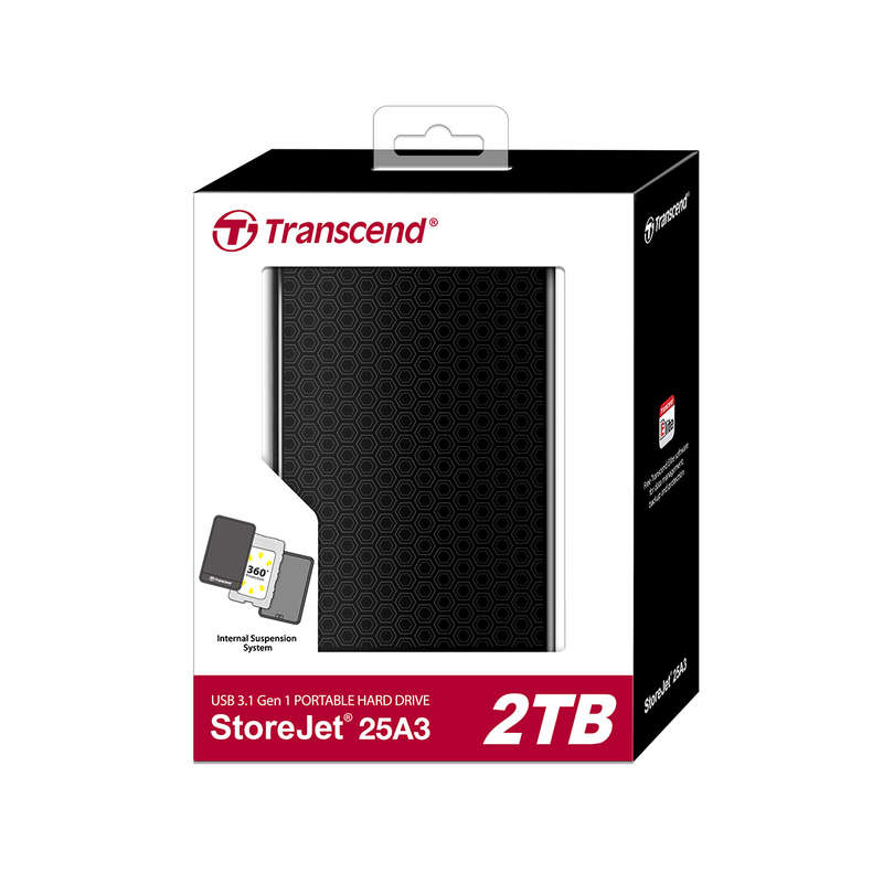 2TB Transcend StoreJet 25A3K External Hard Drive