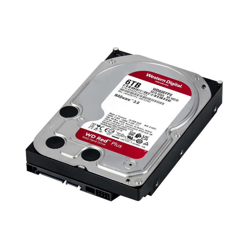 3.5" 6TB Western-Digital Red Plus Internal NAS Hard Drive