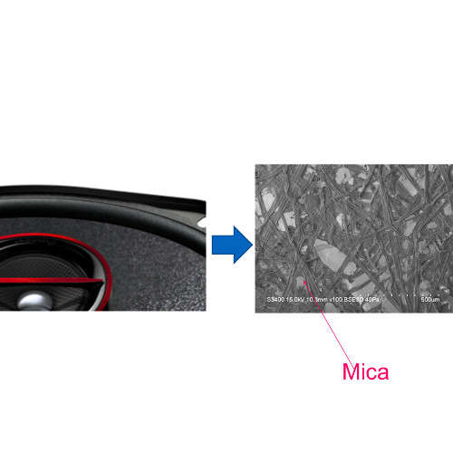 Mica reinforced pulp cone