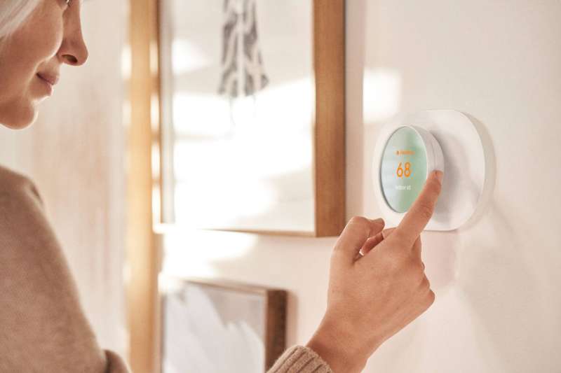 Google - Nest Smart Programmable Wifi Thermostat - Snow