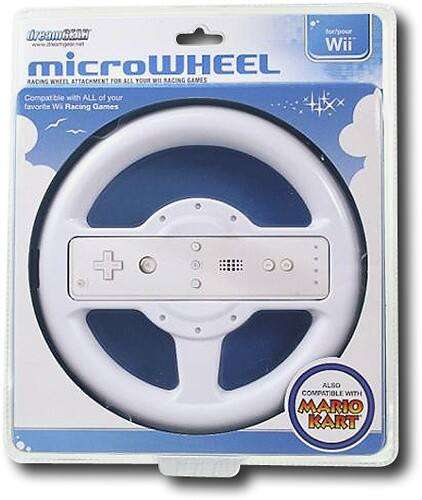 dreamGEAR Microwheel for Nintendo Wii - White