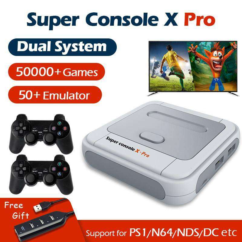 Super Console X Pro Amlogic S905X Wireless TV Game Console 64GB 128GB 50000+ Games