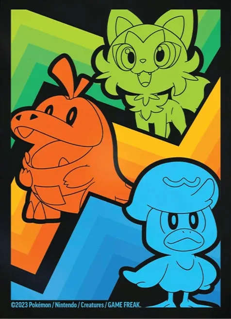 Pokemon TCG: Paldea Evolved Elite Trainer Box Card Sleeves - Sprigatito, Fuecoco and Quaxly (65-P...