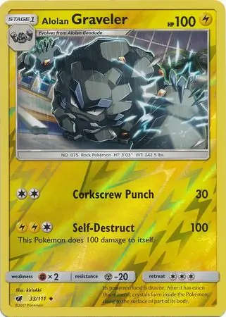 Alolan Graveler Reverse Holo