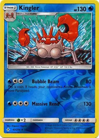 Kingler Reverse Holo