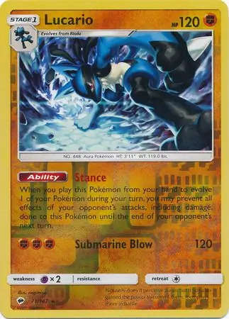 Lucario Reverse Holo