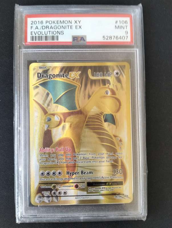 Dragonite Evolutions PSA 9 Graded