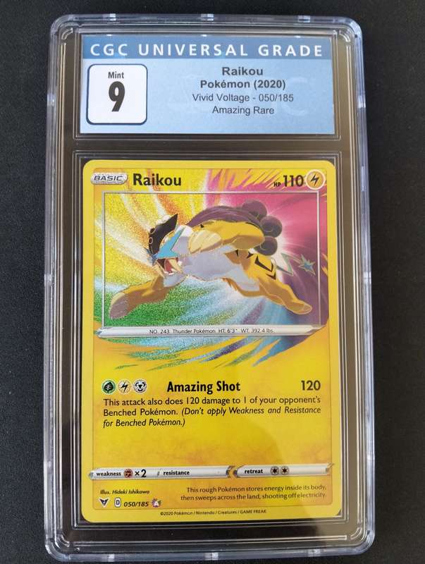 Raikou Shining Fates CGC 9 Graded
