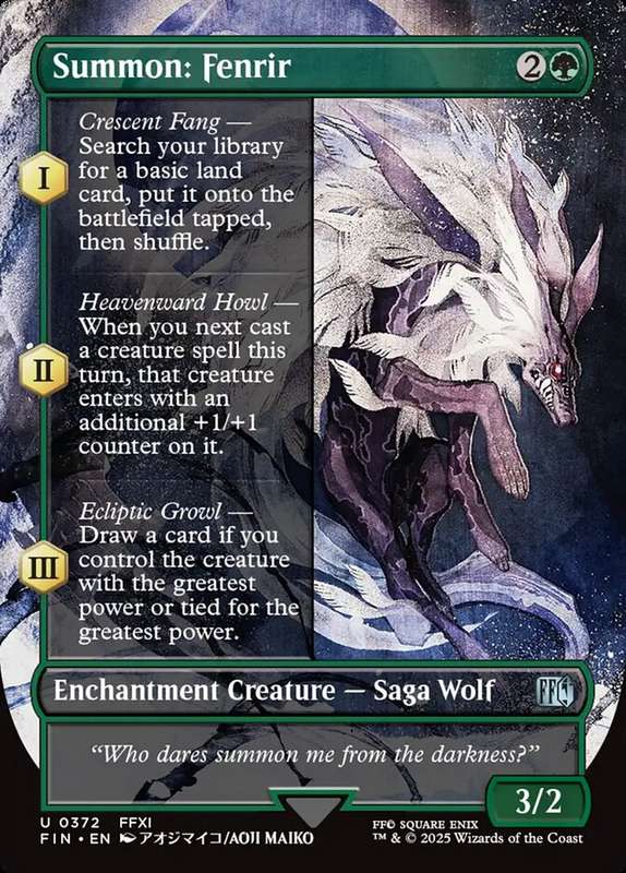 Summon: Fenrir Borderless Alternate Arts