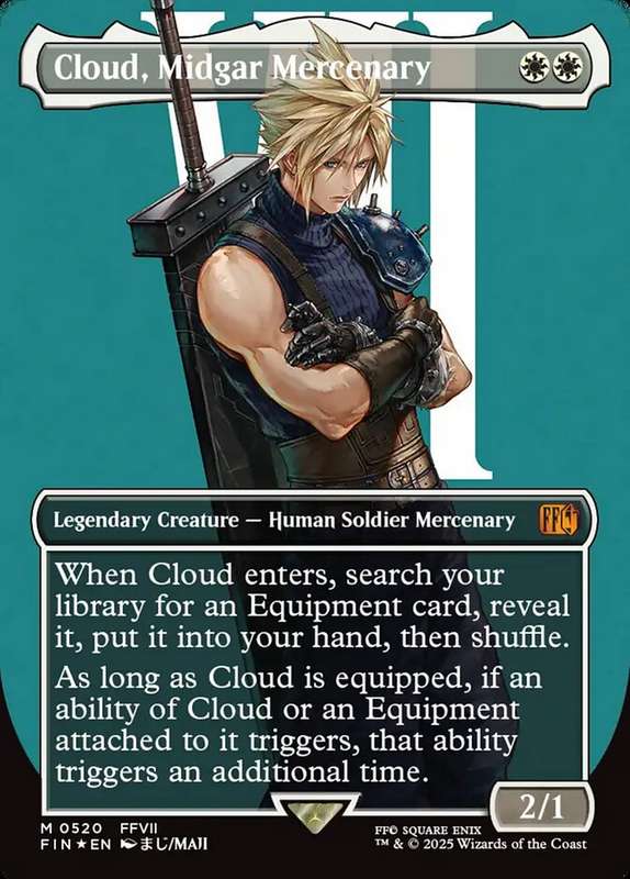 Cloud, Midgar Mercenary Surge Foil Borderless Alternate Arts