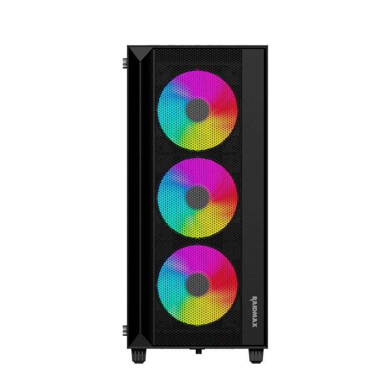 Raidmax V100TBS ATX | Micro-ATX | Mini-ITX ARGB Mid-Tower Gaming Chassis - Black